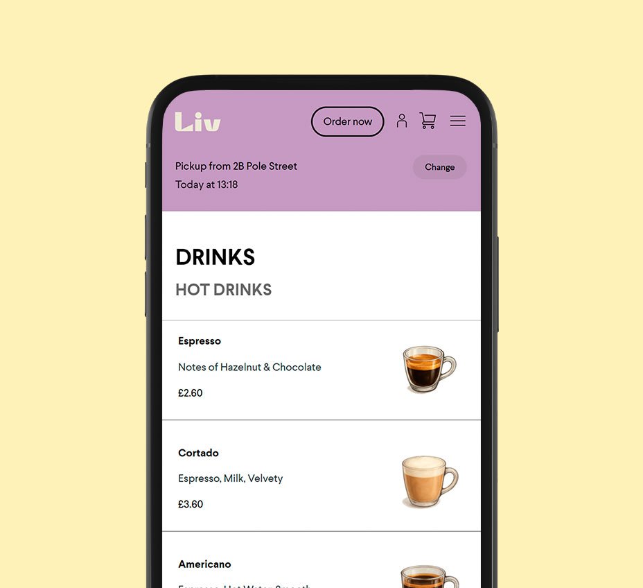 ☕   ONLINE ORDERING, MADE SIMPLE